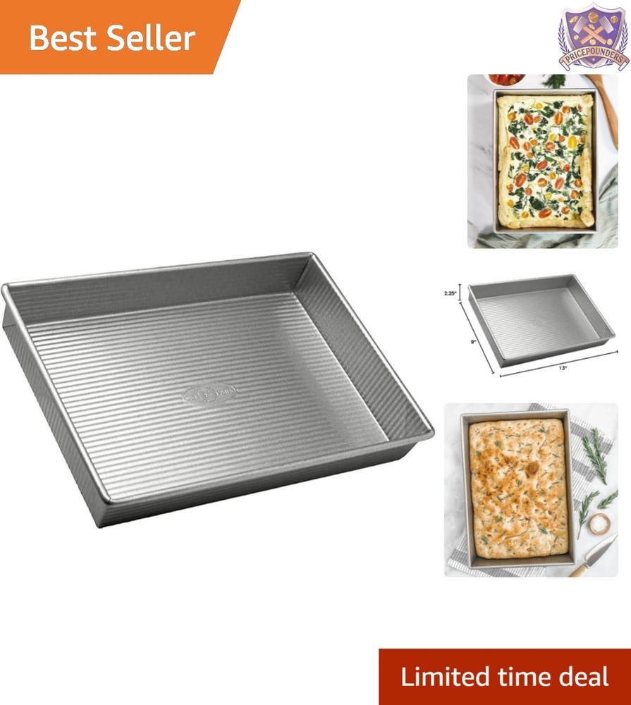 Rectangular Cake Pan Aluminum Steel 9x13 Nonstick Quick Release Bakeware