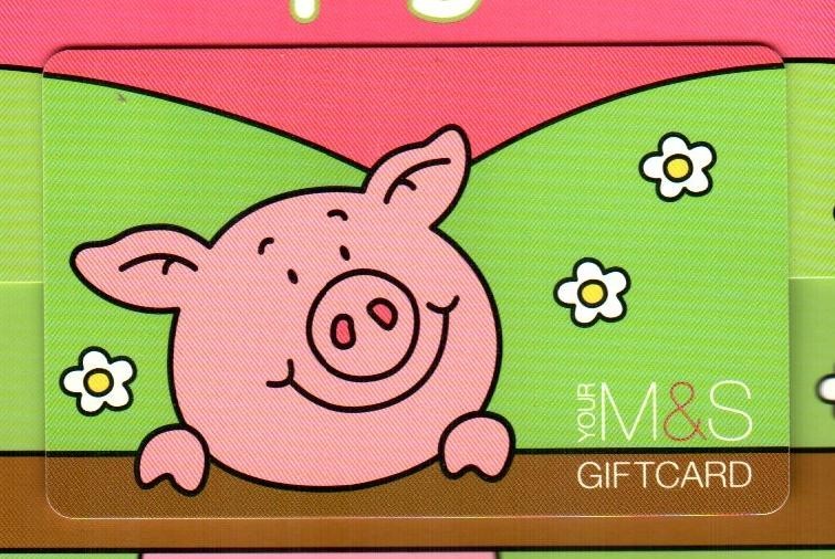 MARKS & SPENCER ( UK ) Percy Pig ( 2008 ) Gift Card with Matching Folder