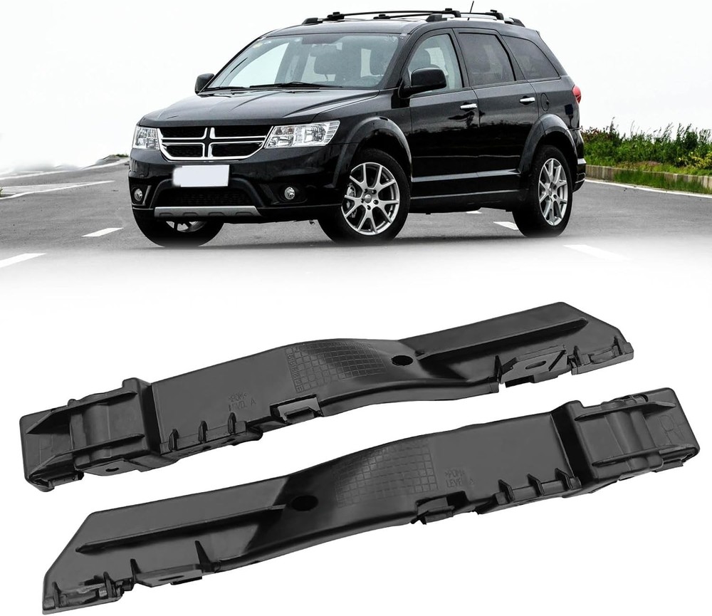 Front Bumper Left Right Bracket Set Compatible with Dodge Journey 2009-2018 Repl