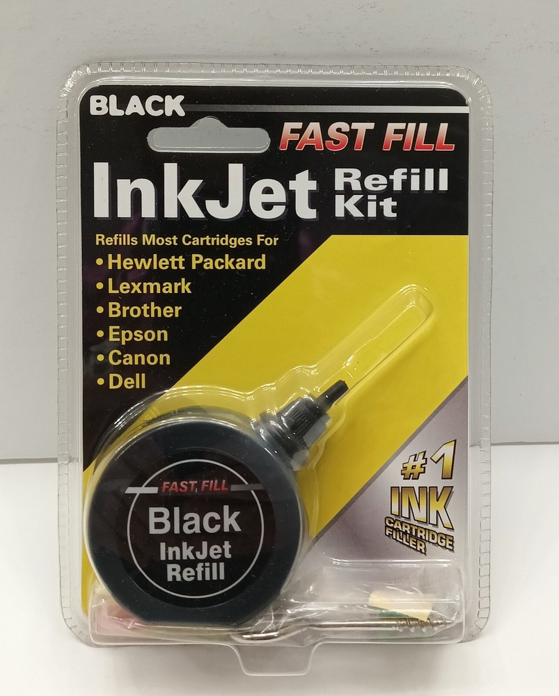 NEW BLACK FAST FILL INKJET REFILL KIT