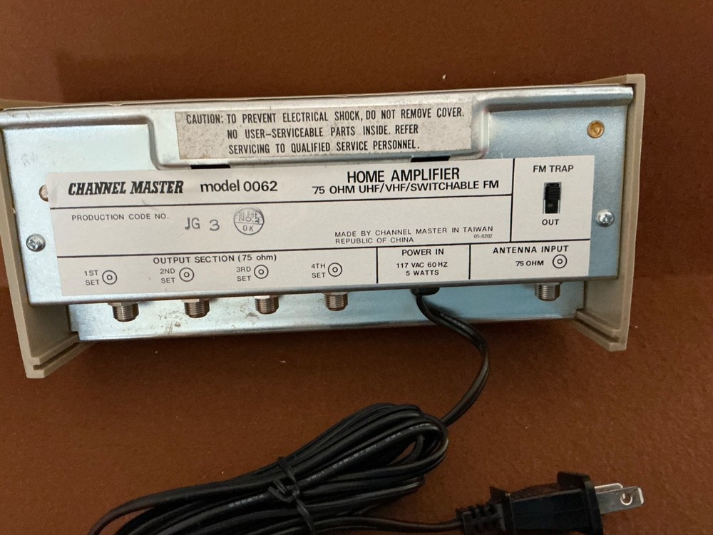Vintage Channel Master Home Amplifier Model 0062