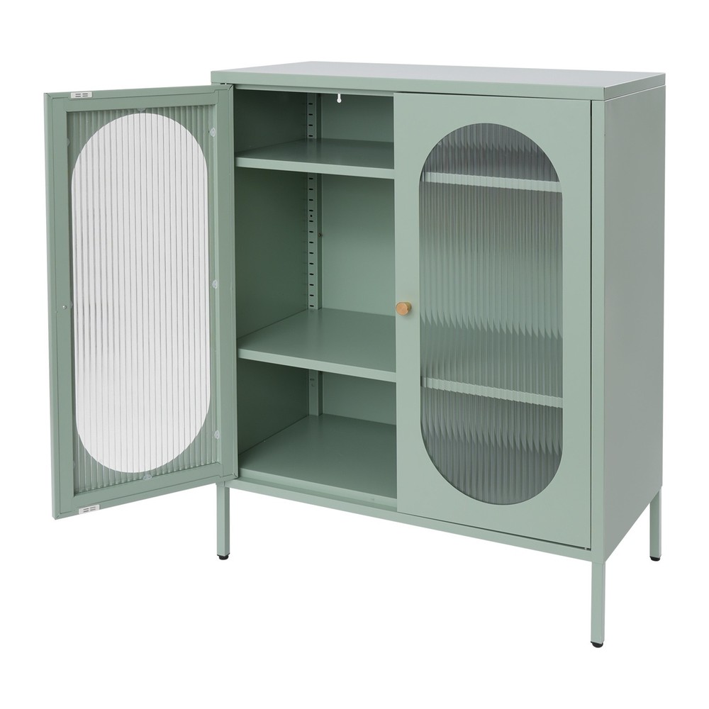 Accent Storage Cabinet with Glass Doors Decorative Cabinet Buffet & Sideboard