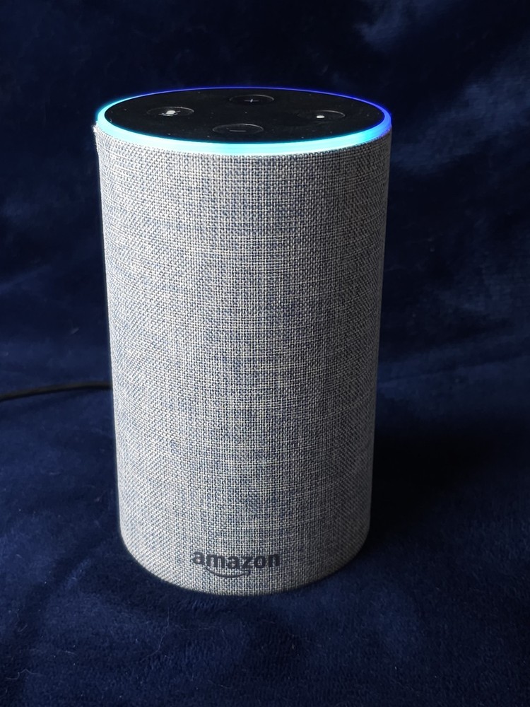 Amazon Echo (2nd Generation) Smart Assistant, Alexa Heather Grey Fabric
