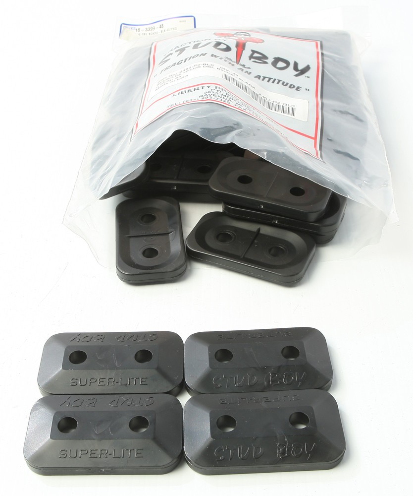 Stud Boy 2463-P2-BLK Super Lite Plus Backers 48/PK Black Double