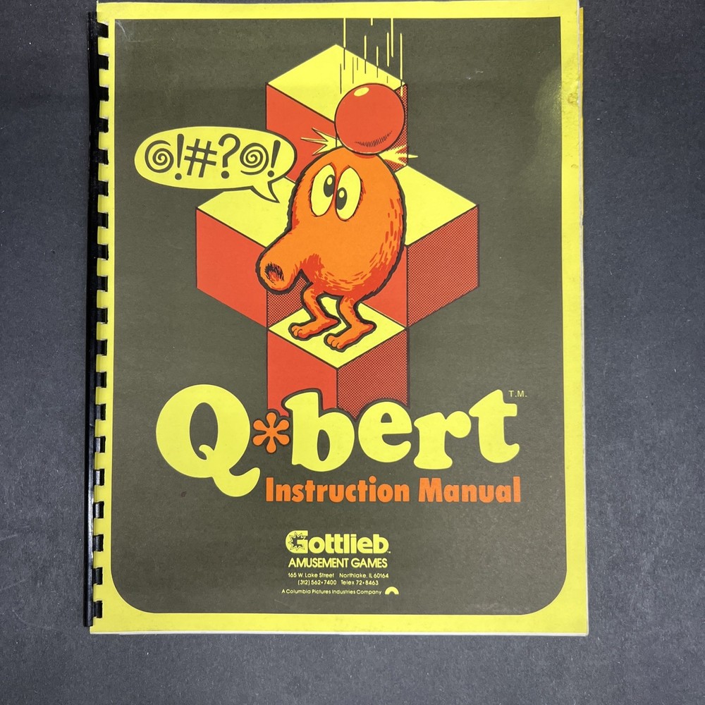 GOTTLIEB Q BERT VIDEO GAMEINSTRUCTION MANUAL & SCHEMATICS