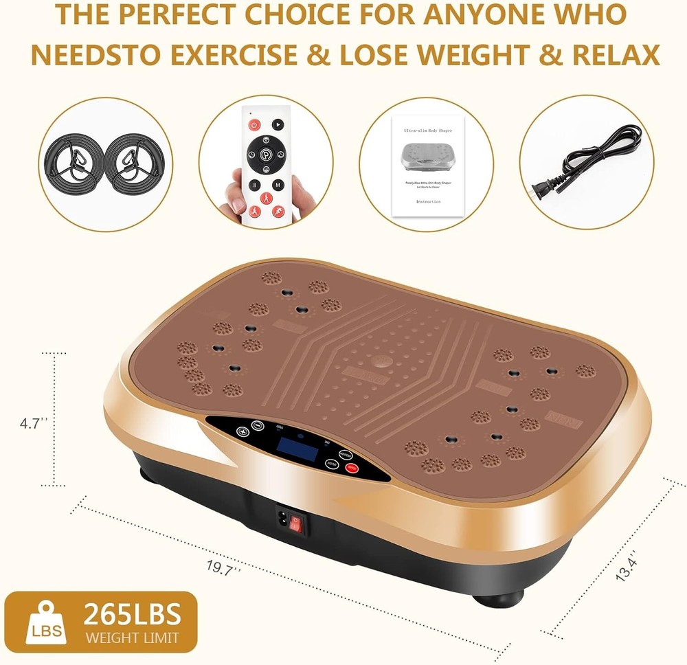 Vibration Plate Exercise Machine for Full-Body Workout & Toning - Remote Control