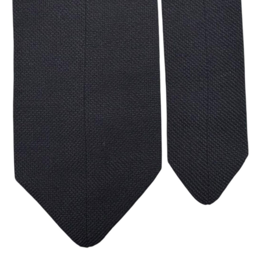 PRADA Prada tie solid wool slim charcoal gray