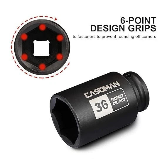 1/2" Drive x 36mm Deep Impact Socket 6PT Socket