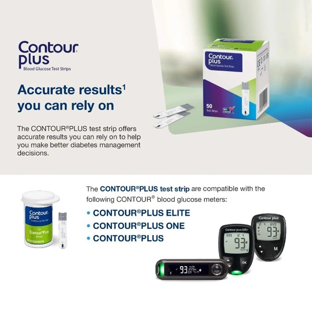 Contour Plus 50 Test Strips