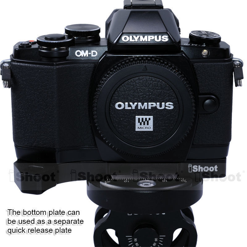Separable Quick Release Plate Camera Holder Grip for Ball head Olympus E-M10