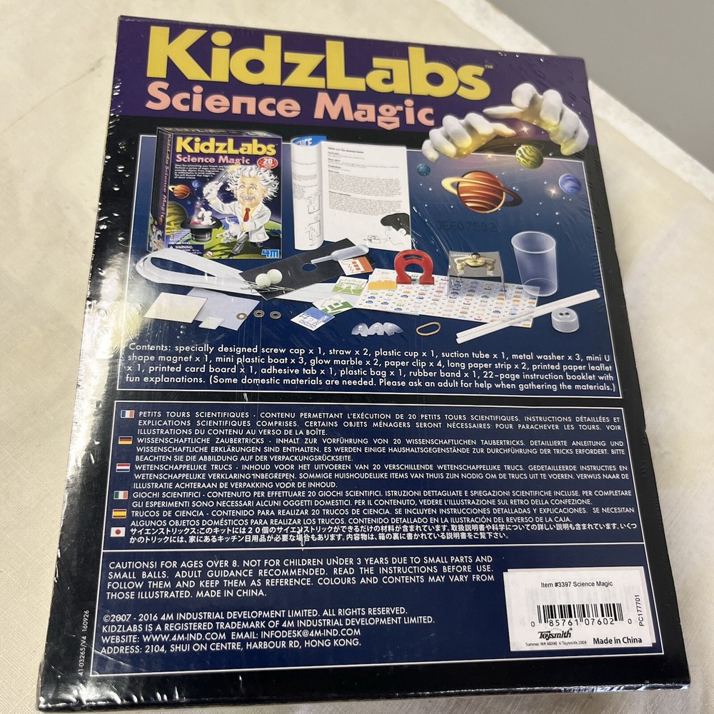 NEW and Sealed Science Magic 20 Fun Science Tricks Kidz Labs Sealed