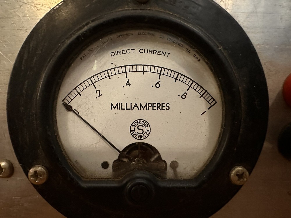 Weston MicroAmperes And Simpson Milliamperes Not Tested.