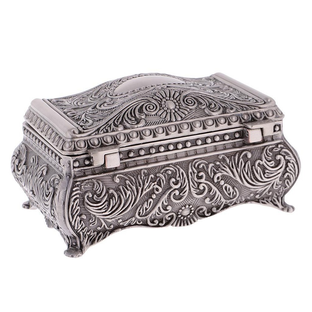 Velvet Interior Jewelry Box Container Rectangle Shape with