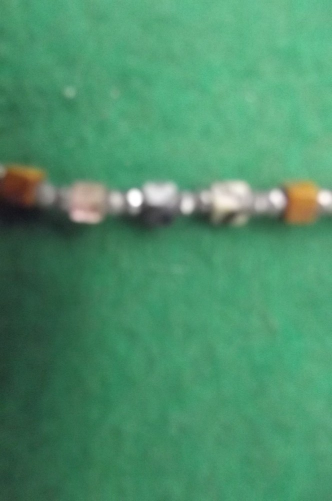 Handcrafted, Square & Round, Glass, Adjustable Beaded necklace.
