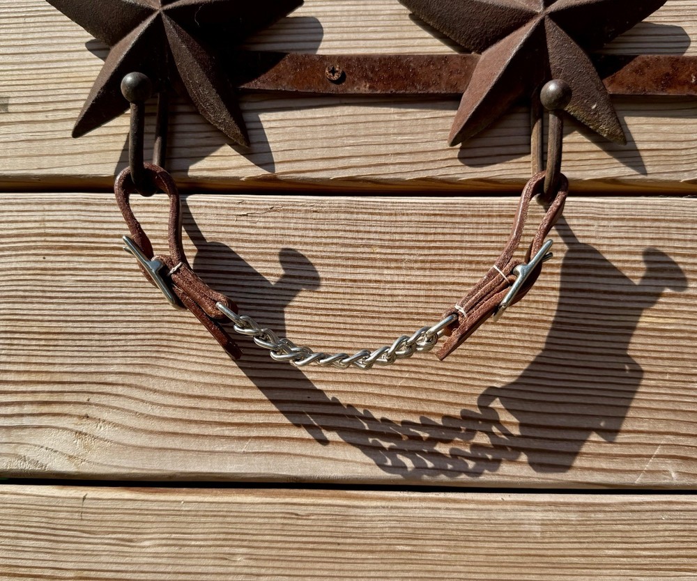 NEW HARNESS LEATHER MEDIUM OIL CURB CHAIN STRAP NICE QUALITY