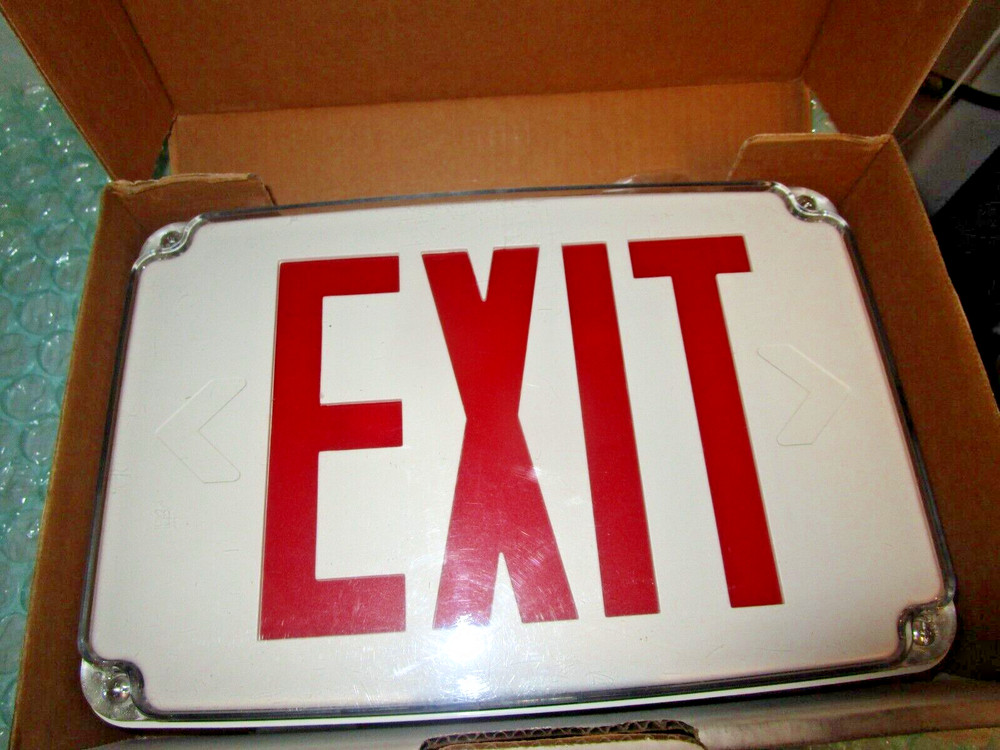 Tamlite Red Led White Exit Sign EZXTEU2RWEM-RC