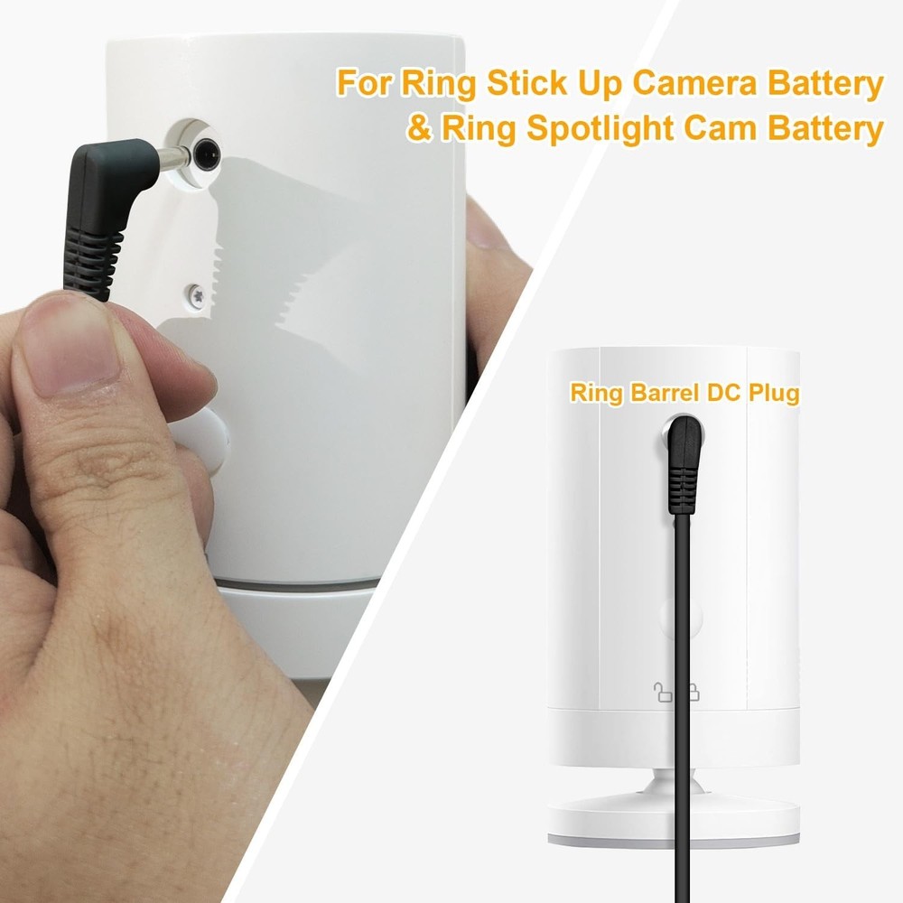 Efficient Solar Panel Charger for Ring Spotlight & Stick Up Camera - 1Pack