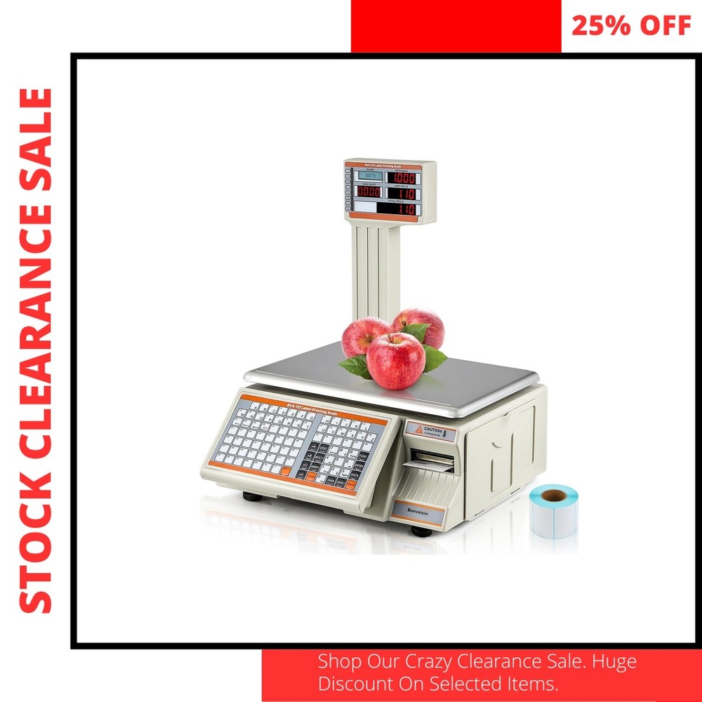 Label Printing Scale 66 Lbs Capacity Price Computing Pole Display