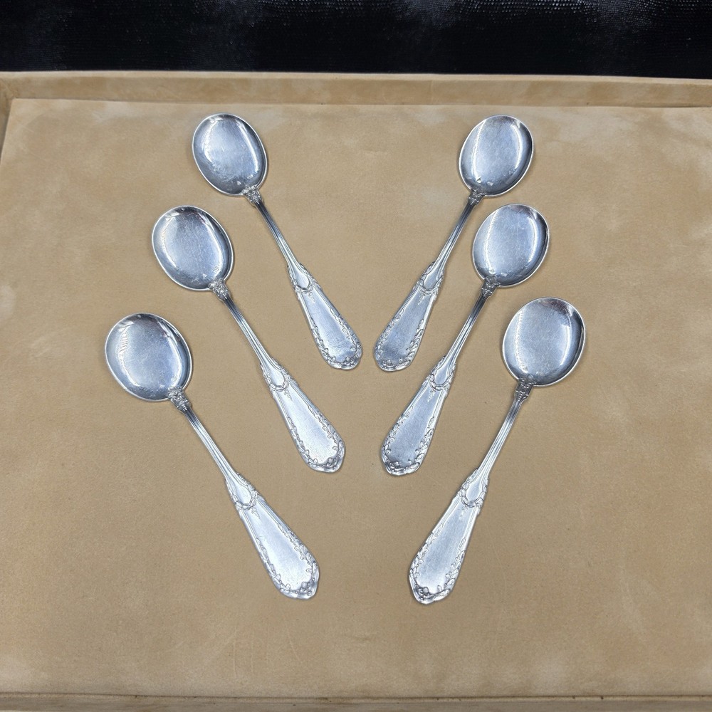 Solid Silver Ice Cream Spoons, Wolfers Frères