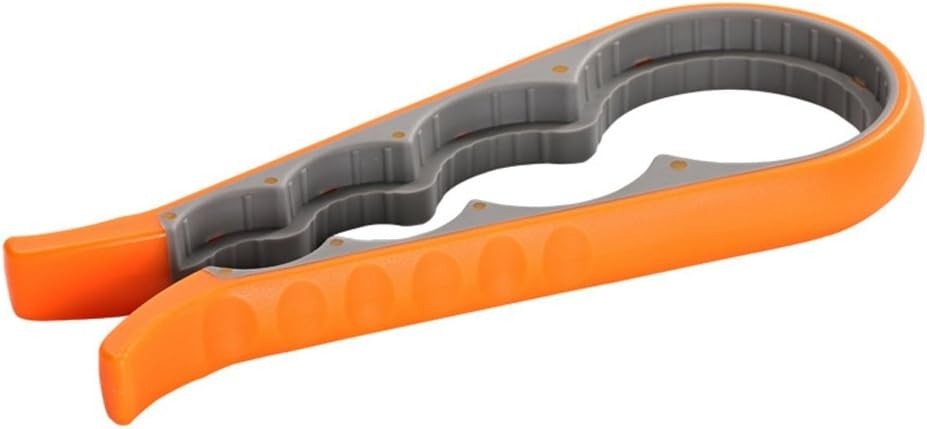 4-in-1 Multi-function Jar and Bottle Opener Easy-grip Orange Ergonomic Handle
