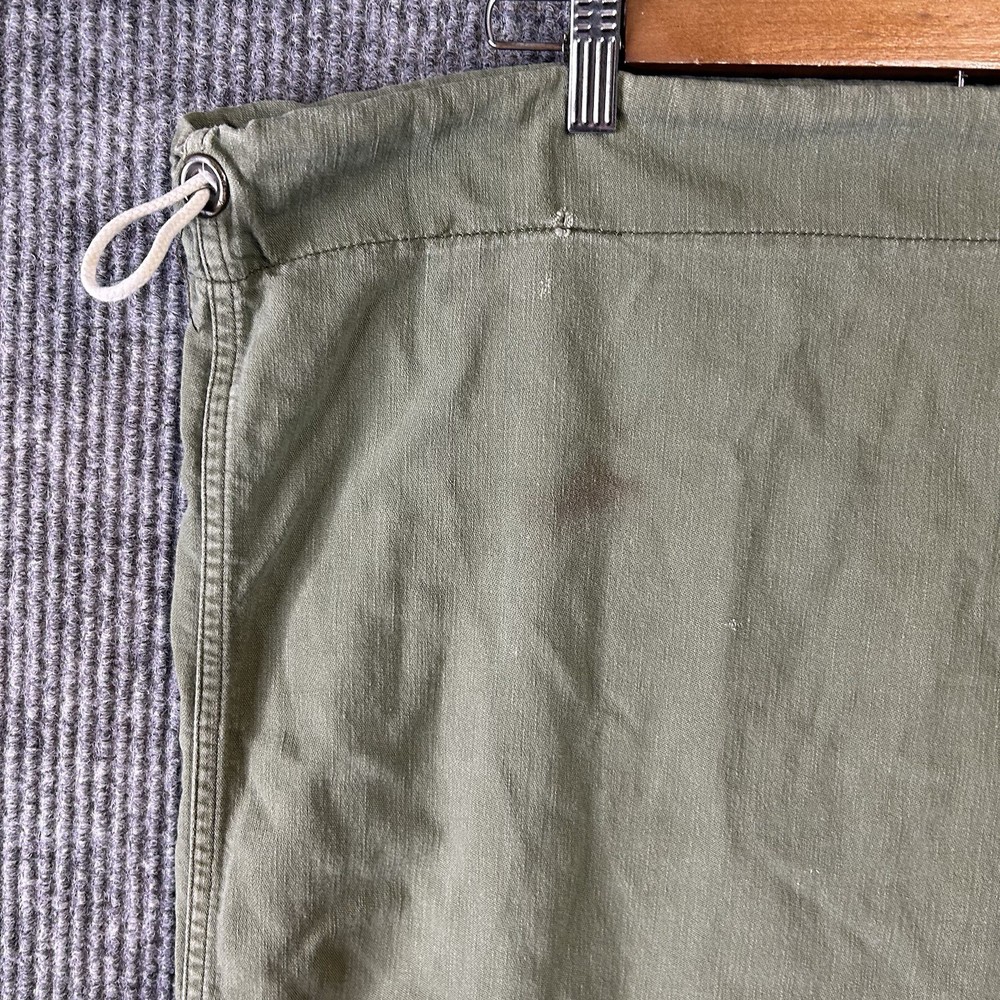 Vintage Military Laundry Bag Long 2 Green Drawstring