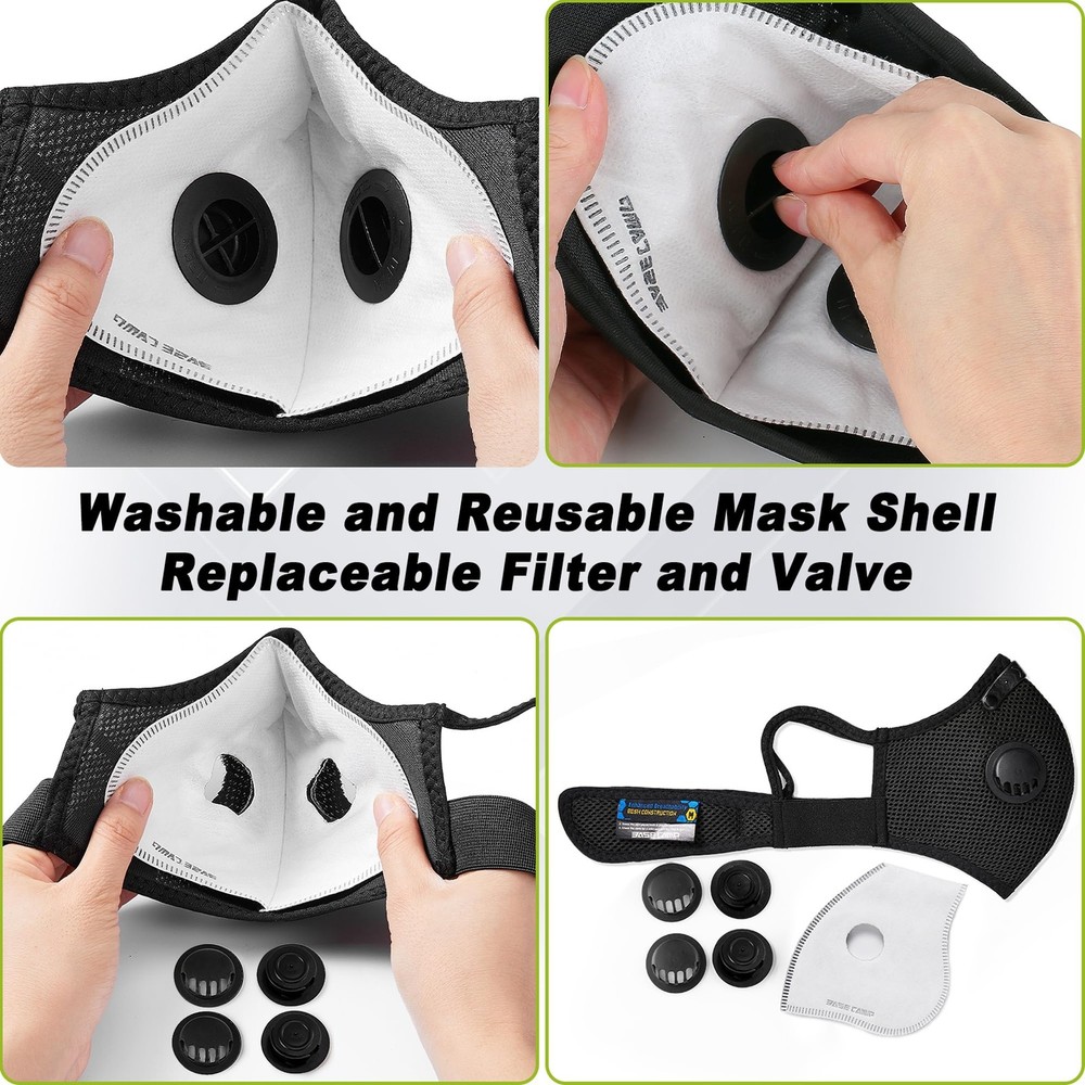 BASE CAMP M Plus Dust Mask Bundle Green Total 12 Filters