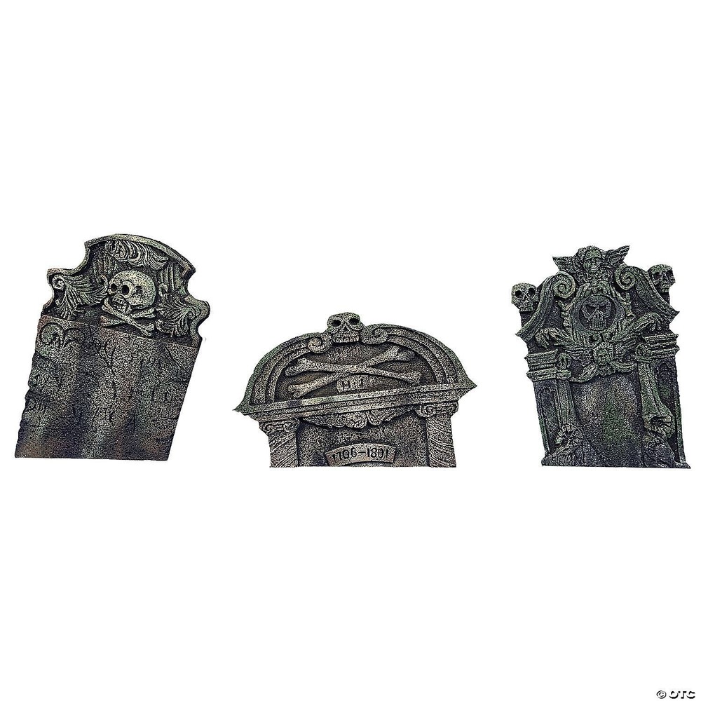 18Th Century Gravestone Set - 3 Pc.