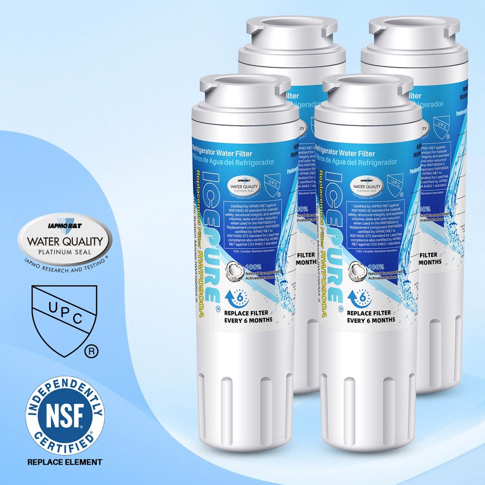 ICEPURE RWF0900A Refrigerator Water Filter Replacement for UKF8001P, 4396395, 4P