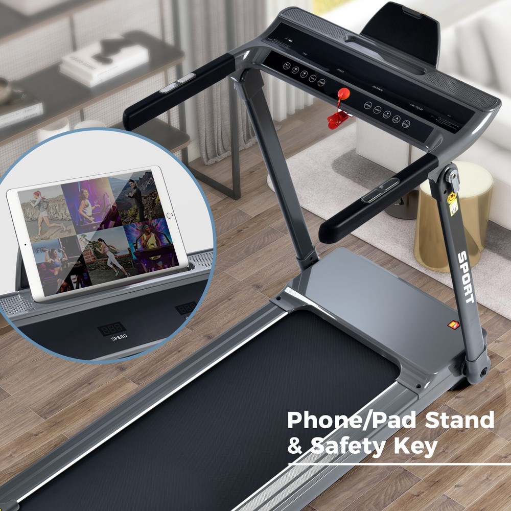 3.5HP Folding Treadmill Portable Treadmill Running Exercise Machine