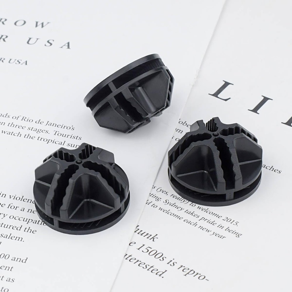 16PCS Plastic Cube Connectors for Wire Storage Grid Modular Shelving Black