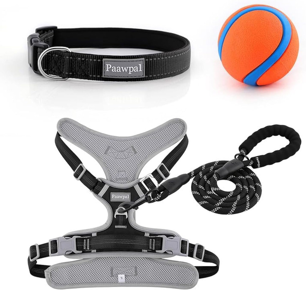 Adjustable Dog Harness - No Pull, Reflective, Soft Padded for Small, Medium, Lar