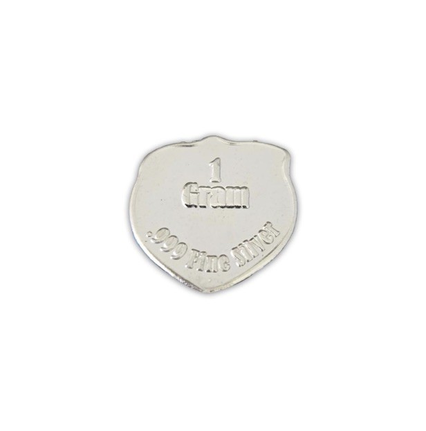 1 Gram .999 Fine Silver bar peach