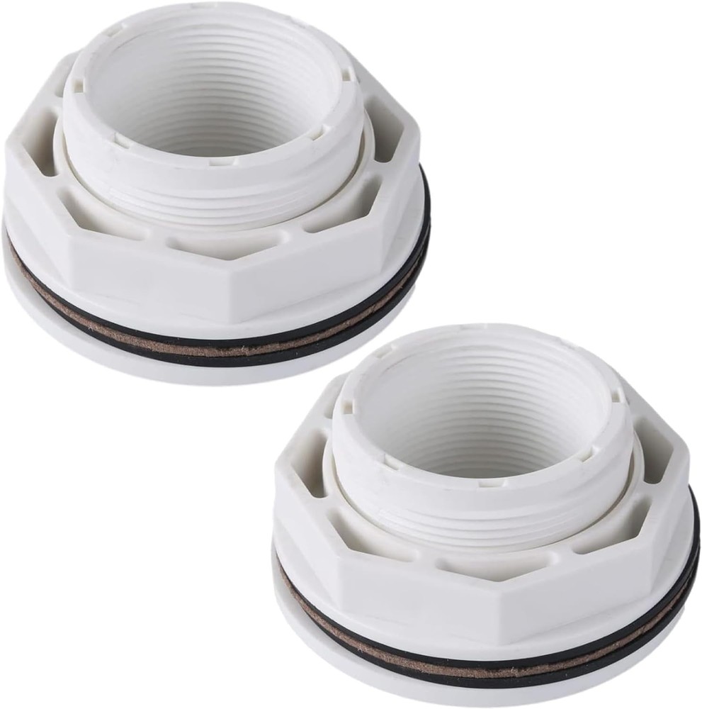 TonGass (2-Pack) 1 1/2" Above Ground Pool Inlet Return Fitting SP1023, White