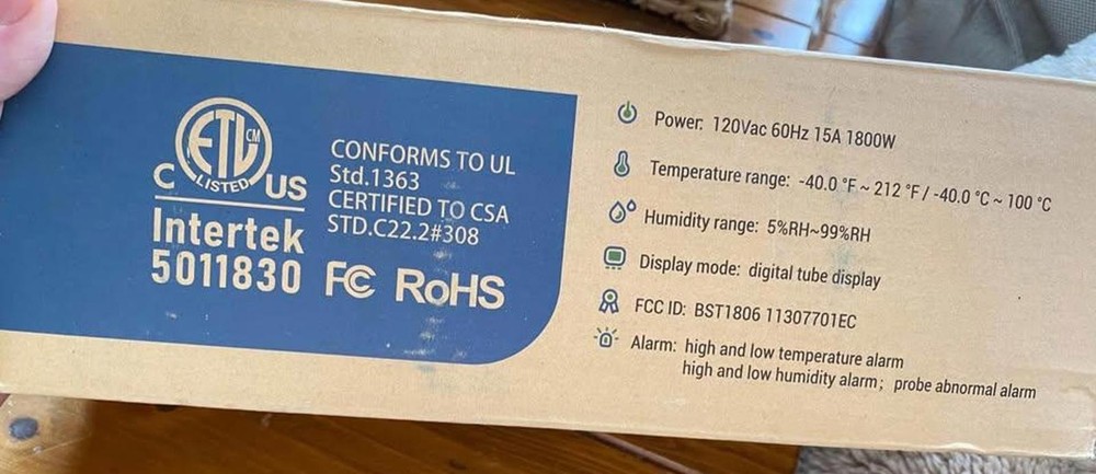 Inkbird ITC-608T Temp Humidity Controller Dual Relay Grow Tent Tested