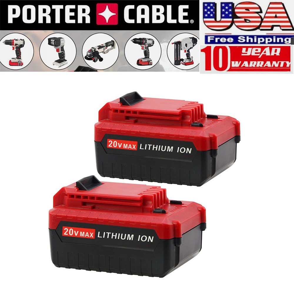 Pack High-Output 8.0Ah Battery 20V for Porter Cable Lithium Max PCC680L PCC682L