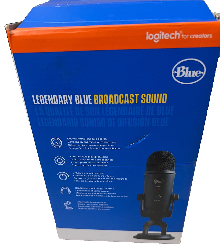 Logitech Blue Yeti USB Microphone for Creating, Gaming & Streaming