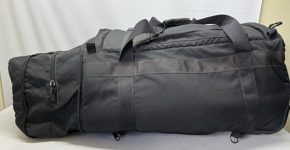 USMC THIN AIR GEAR Rolling Deployment Bag Black Duffle Huge