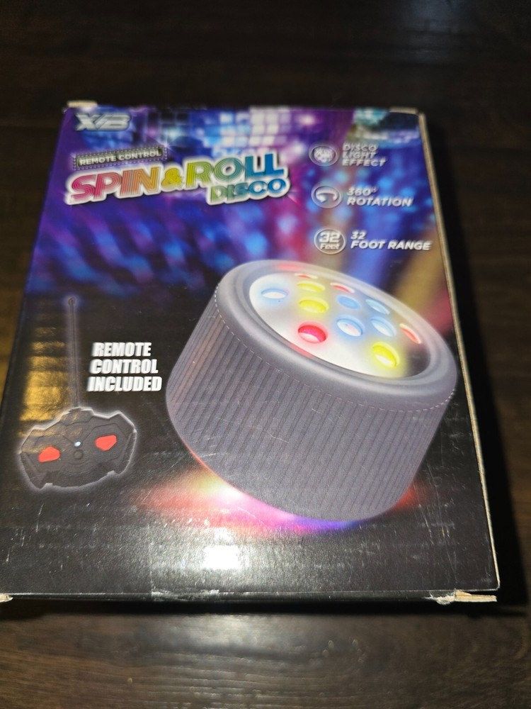 Remote Control Spin and Roll Disco Light Effect Party 360 Rotation Colorful