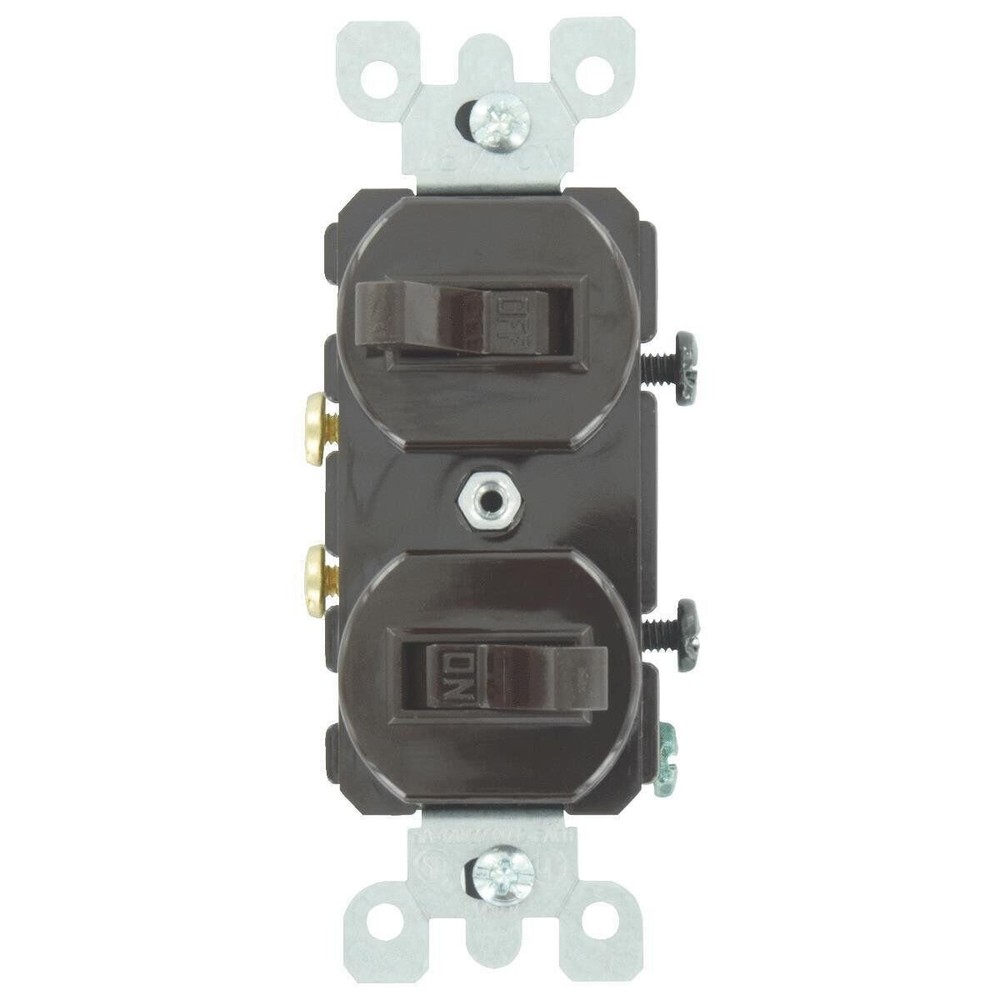Leviton Brn Duplex Switch