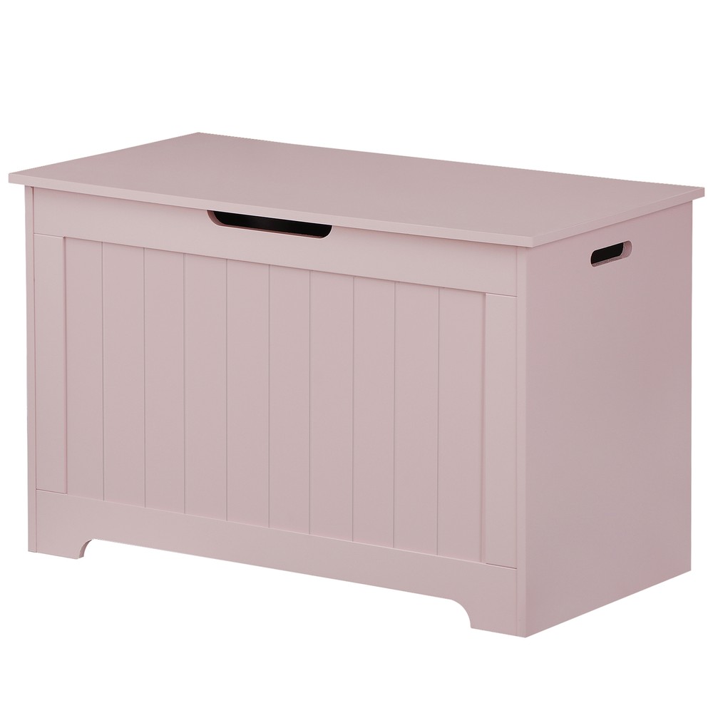 Wood Modern Toy Storage Box 30'' Entryway Storage Organizer Bench W/ Safty Hinge
