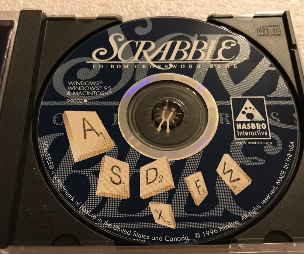 Scrabble CD-ROM Crossword Game for Windows 3.1/95 and MAC