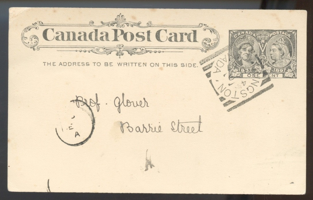 🍁KINGSTON 4 tm Squared circle 1897 cover Canada