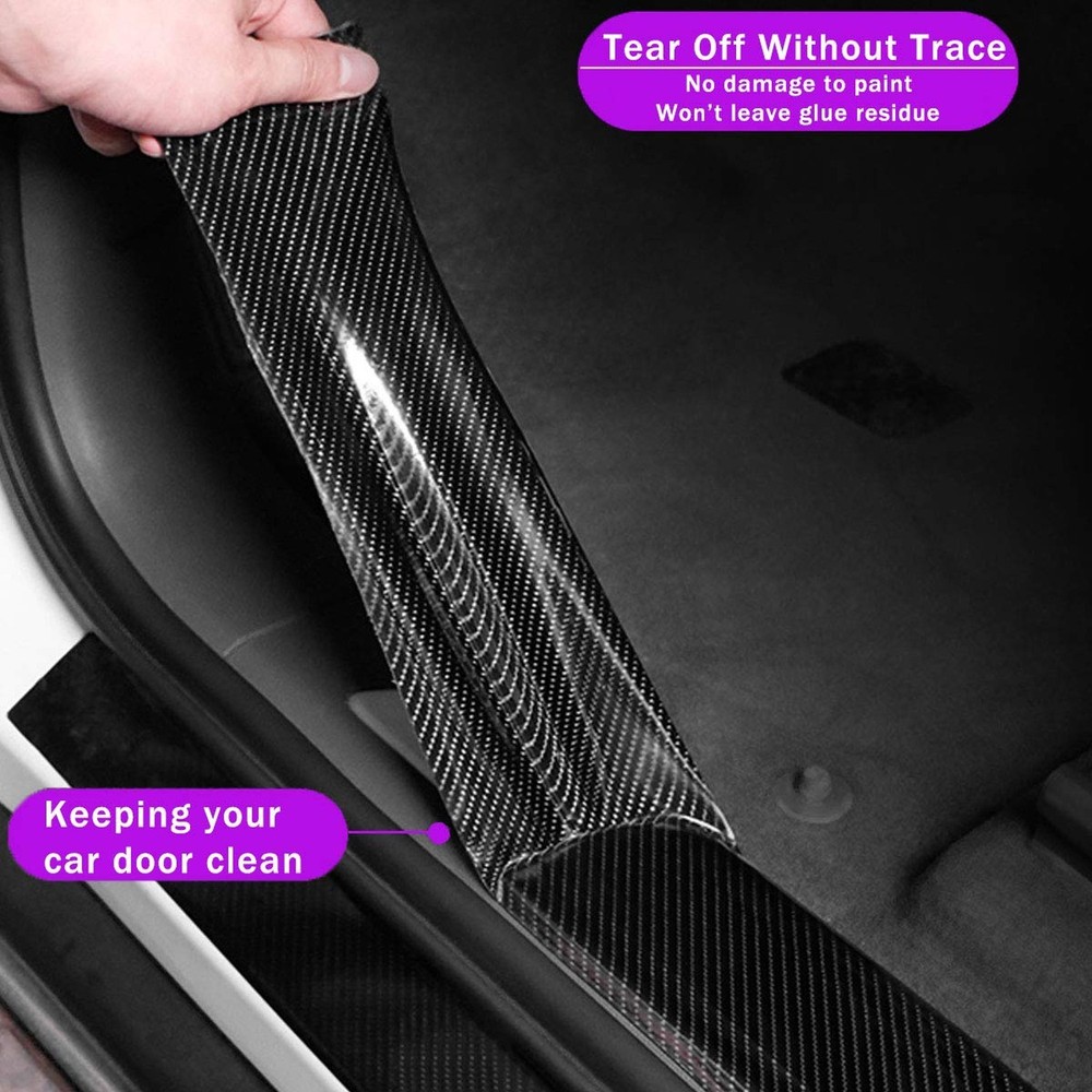 QBUC Rear Bumper Protector Guard Scratch Cover Protector Paint Threshold Guar...
