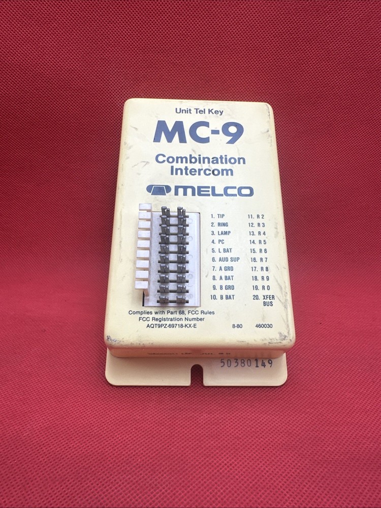 Vintage Melco Unit Tel Key MC-9 Combination Intercom , Free Shipping