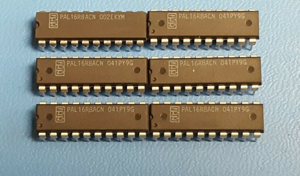 ( 4pcs ) IC, PAL16R8ACN, MMI, Programmable Array Logic, 20 Pin