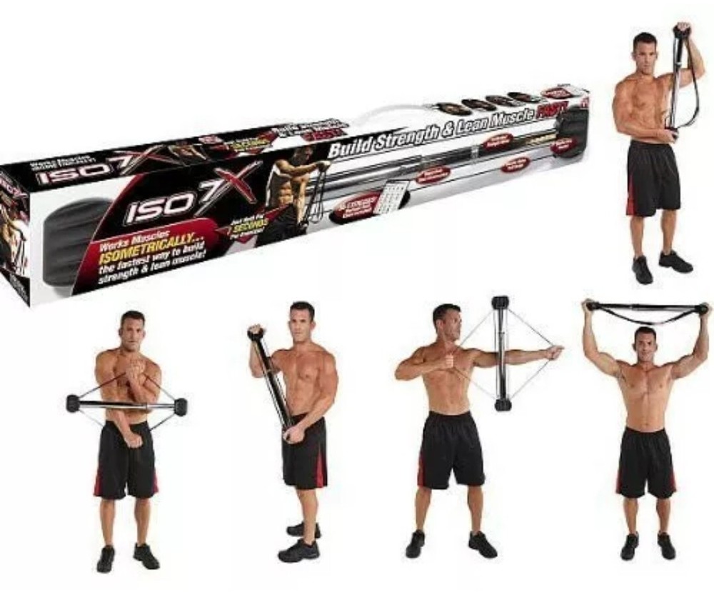 Ontel ISO 7X Isometric Workout Bar - Silver