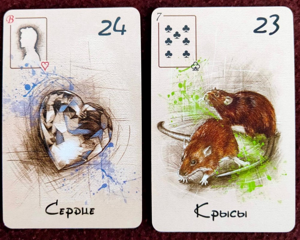 Оракул Ленорман "Бриллиантовое сердце" Oracle Lenormand Diamond heart