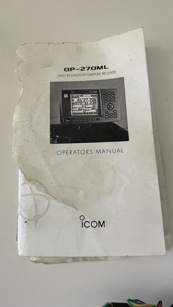 Boat GPS - ICOM GP-270ML CHARTPLOTTER Marine Radar -Untested -