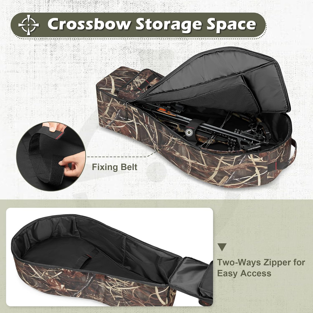 Soft Compound Bow Case, Padded Crossbow Case with Arrow Pocket and Backpack Stra
