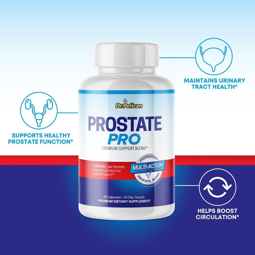 Prostate Pro- Prostate Support- 3 Bottles- 180 Capsules